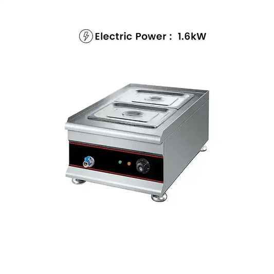 THS HB-2T Electric Double Compartment Commercial Bain Maire, Power 1.6 KW, 71 X 46 X 30 cm - HorecaStore