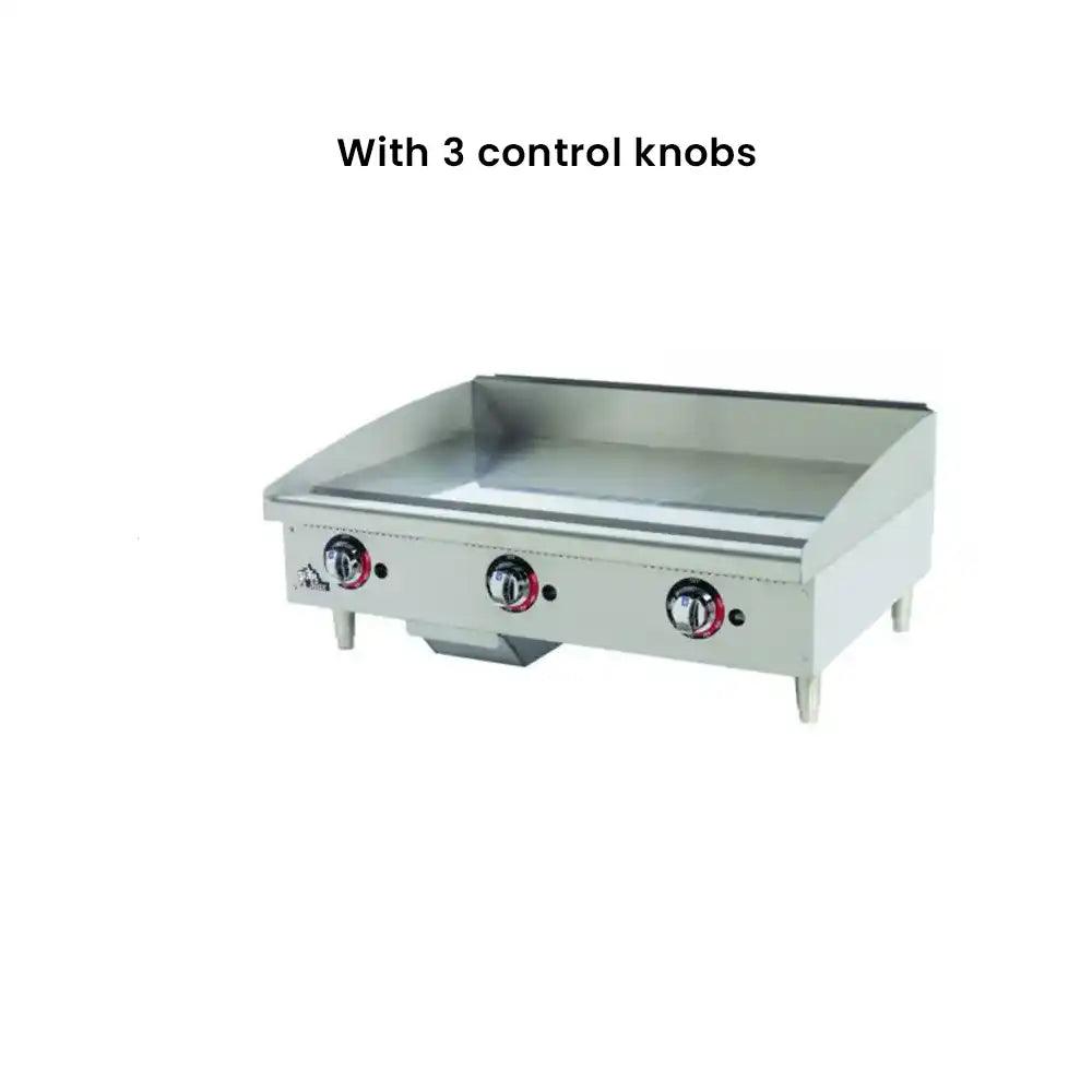 star manufacturing usa 636mf gas countertop griddle modulating thermostat stainless steel 91 4 x 73 7 x 39 4 cm 3 knobs control