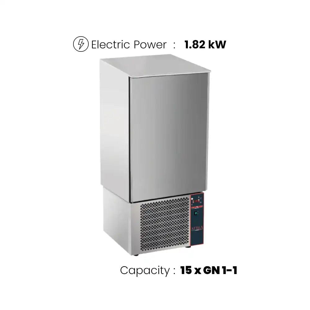 Tecnodom ATT15 Blast Chiller, Capacity 15 x GN 1/1 Trays, Power 1.82 kW, 75 x 75 x 185 cm - HorecaStore