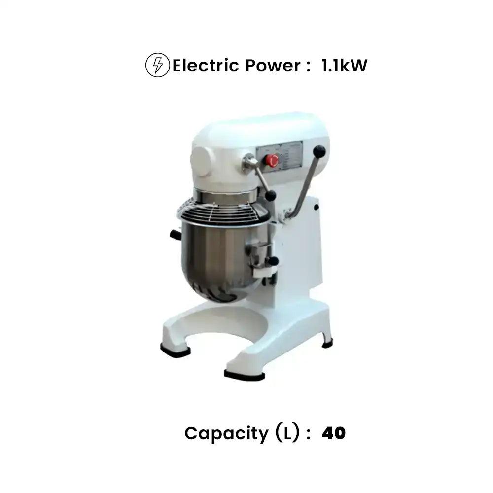 capinox bh40 planetary mixer stainless steel bowl 99 x 68 8 x 56 cm bowl cap 40 liters max kneading cap 4 kg