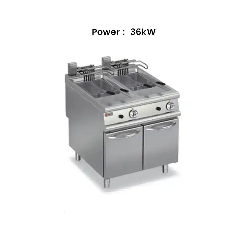 Baron 90FRI/E820 Dual Pan Electric Deep Fryer With 2 Baskets 2 X 20 Liter, Power 36 kW 3 Phase - HorecaStore