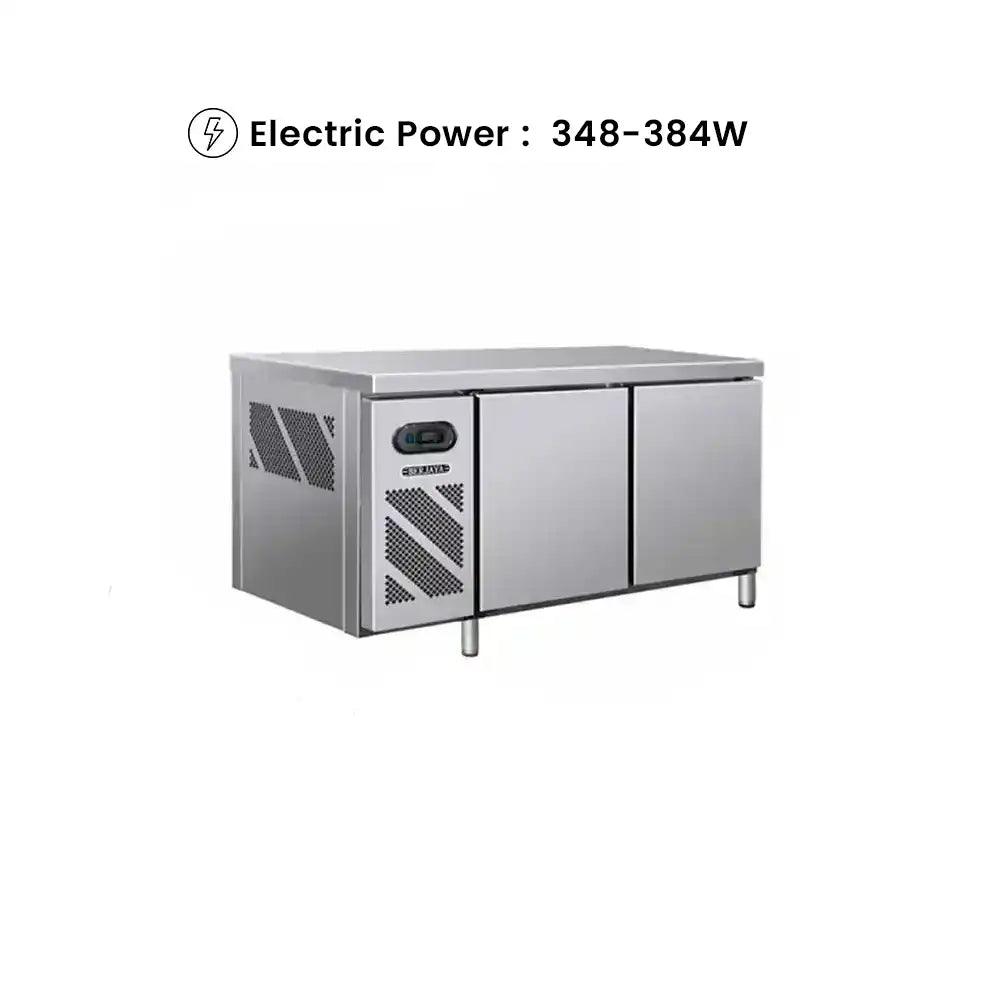 Berjaya BS2DC5/Z Electric Double Door Under Counter Chiller 366L, Power 348-384W, 150 × 76 × 84 cm - HorecaStore