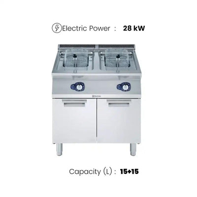 Electrolux 317071 Modular Cooking Range Freestanding Electric Fryer 15+15 Liters 28 kW - HorecaStore