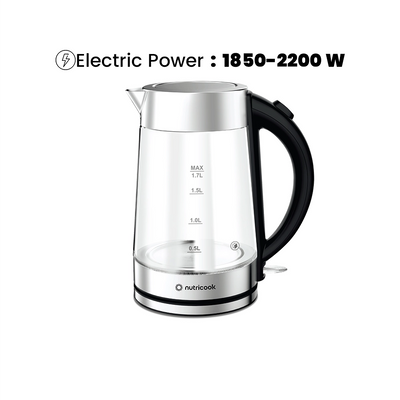 nutricook electric glass kettle gk100 2200 w