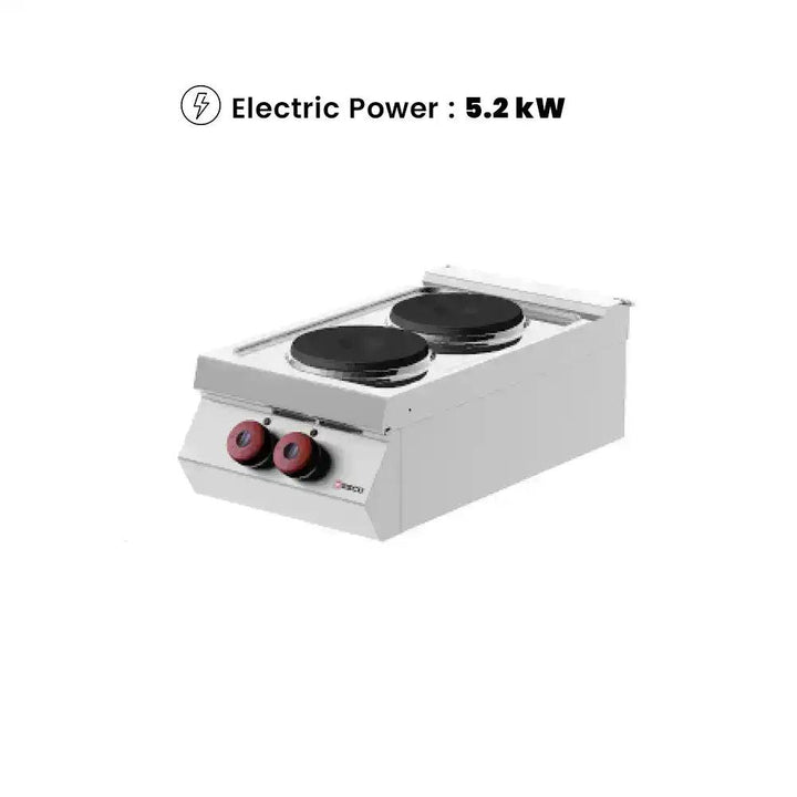 Desco PE071T0 2 Plate Electric Cooking Machine 5.2 kW   HorecaStore