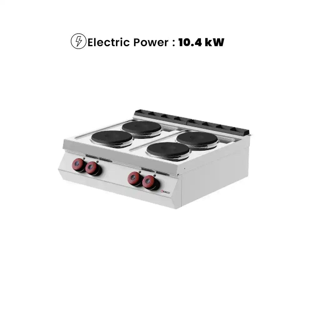 Desco PE072T0 4 Plate Electric Cooking Machine 10.4 kW   HorecaStore