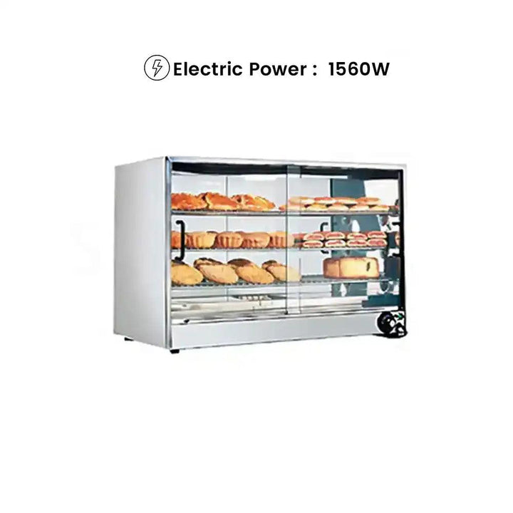 Berjaya FW50 5 Shelves Food Warmer With Internal Light, Power 1560W, 79.7 X 36.2 X 72 cm - HorecaStore