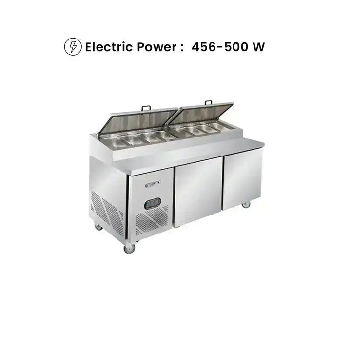 Berjaya BS2D/PCF6/Z Electric Double Door Pizza Counter, Power 456-500W, 180 X 76 X 108 cm - HorecaStore