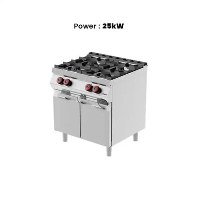 Desco FAG72M00 Gas Range 4 Open Flame Burners With Gas Oven 25 kW   HorecaStore