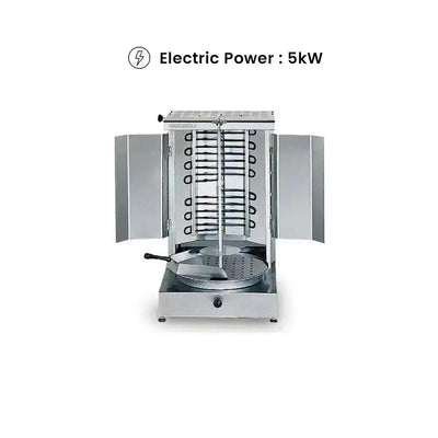 Berjaya KM2H Electric 2 Burners Cap Kabab And Shawerma Griller 15-20 KG Capacity, Power 5 KW - HorecaStore