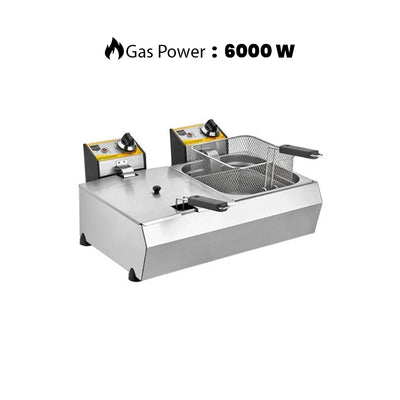 remta 8 x 8 l double fryer electric burner 6000 w