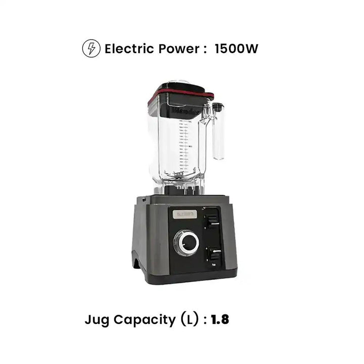 THS 1030 ABS Electric 1500W Blender With Soundproof Jar Enclosure 1.8 L - HorecaStore