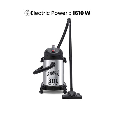 Black & Decker Wet And Dry Vacuum Cleaner, 30 L, 1610 W