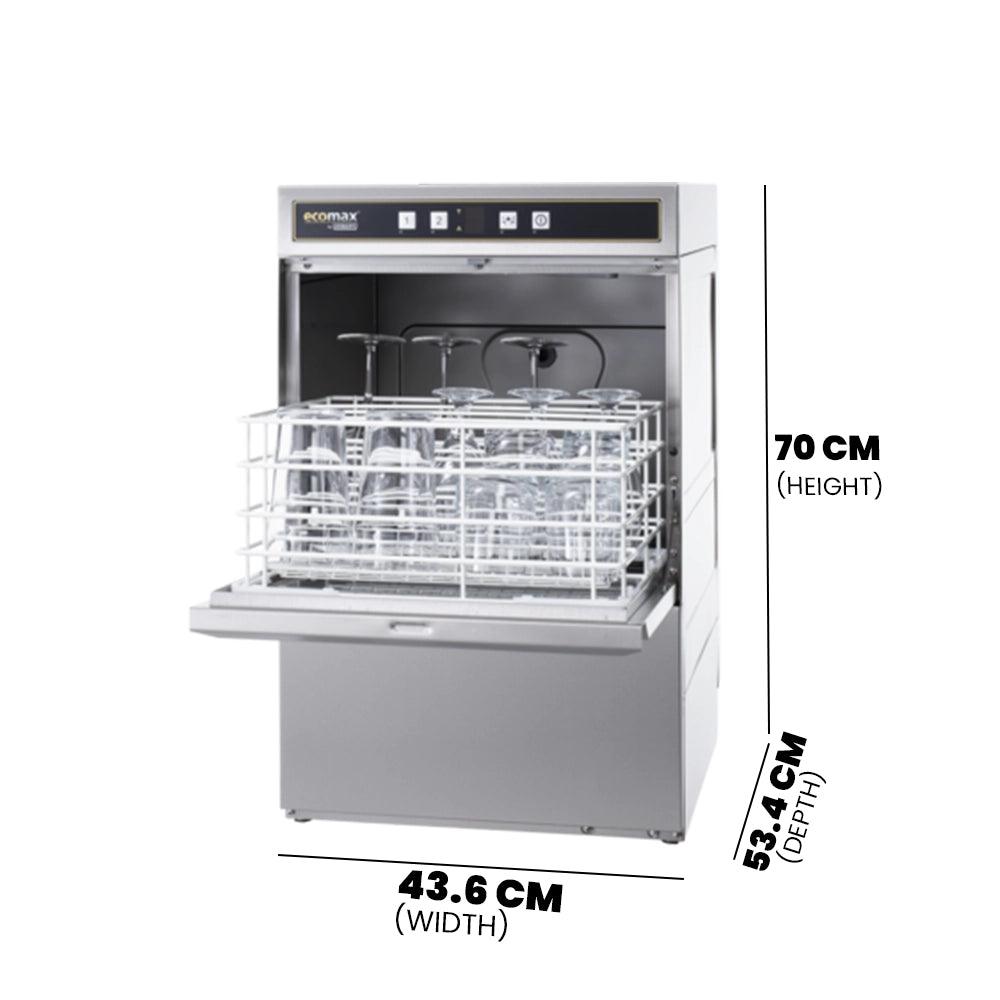 Hobart ECOMAX G404 Glass washer 10 Liter Tank Capacity 2.1 kW 1HP - HorecaStore