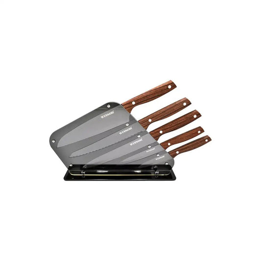 Winsor Chef Knife Set Wooden Handle N/S Blade,  6PC