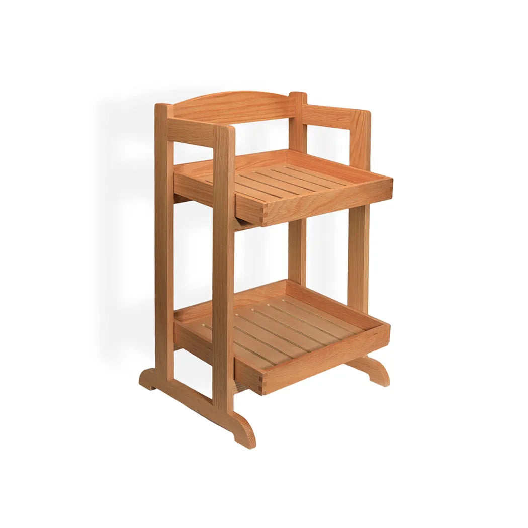 Wundermaxx Bakery Display 2 Tier, Oak Wood, L 43 x W 40 x H 70 cm