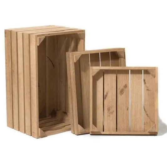 Wundermaxx Lecker Vintage Fruit Box Each Sold Separately, Oak Wood, L 33 x W 33 x H 5 cm