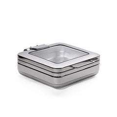 Wundermaxx Prämie Stainless Steel 1/2 Size Hydraulic Induction Chafing Dish,  Capacity 4 Litres