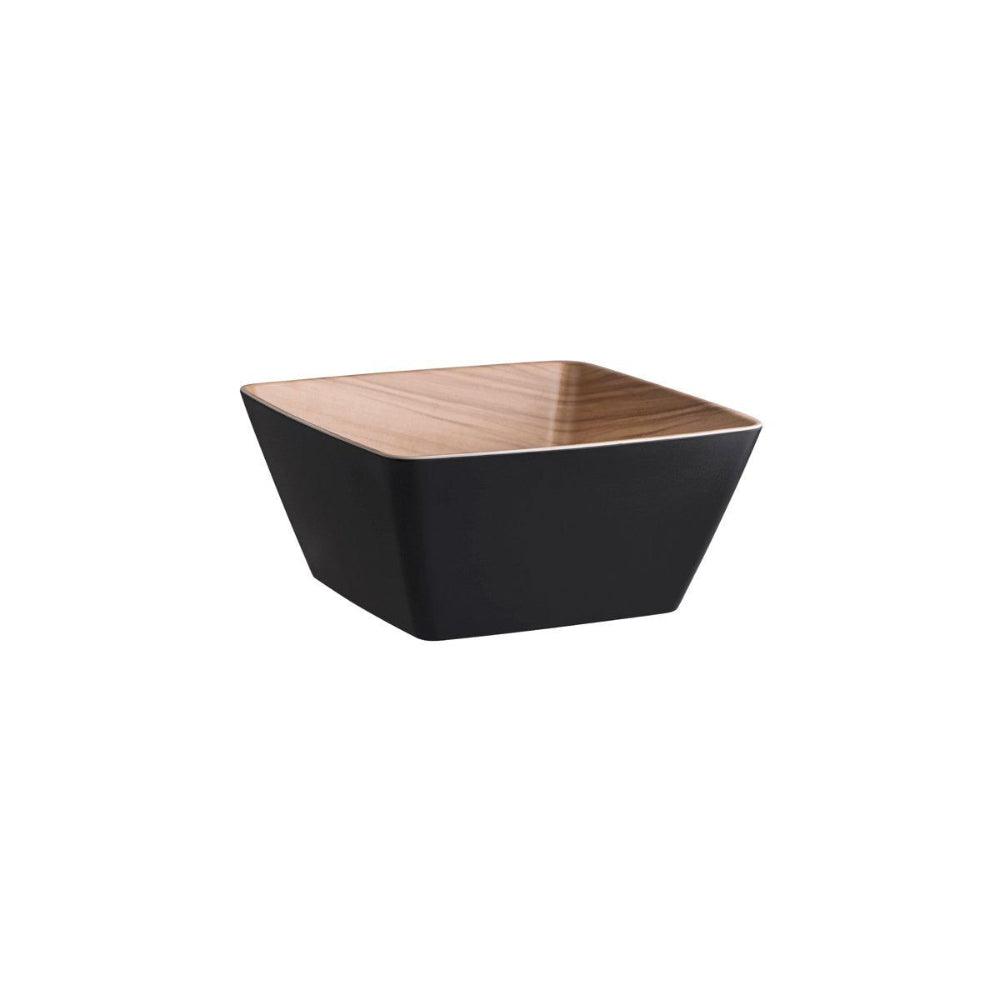 Zicco M2364B Melamine Buffet Square Bowl Black 25.4X25.4X11.7cm - HorecaStore