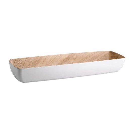 Zicco M2381 Melamine Buffet GN2/4 Platter White - HorecaStore