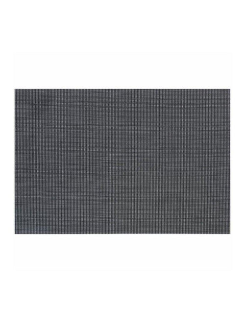 Stain Resistant Washable Placemat 45x30cm, Durable Non-Slip Heat Resistant PVC Table Mats Placemat for Dining Table,  Color Black, Pack of 6