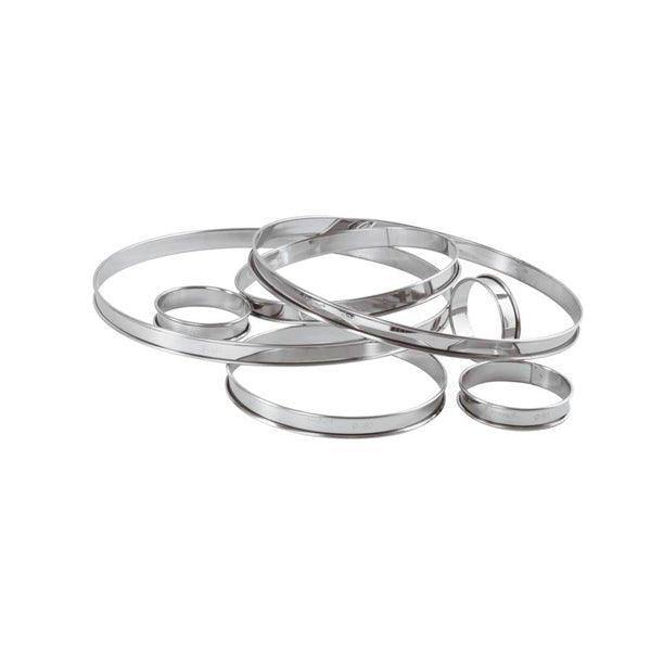 Paderno 47533-07 Stainless Steel Tart Ring, ø 7 x H 2 cm - thehorecastore