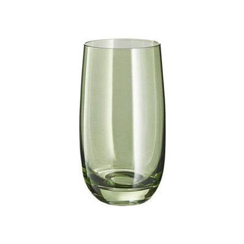 Leonardo Sora Tumbler Colored Glass, 39 cl, Color Green, Pack of 6