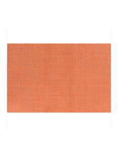 Stain Resistant Washable Placemat 45x30cm, Durable Non-Slip Heat Resistant PVC Table Mats Placemat for Dining Table,  Color Orange, Pack of 6