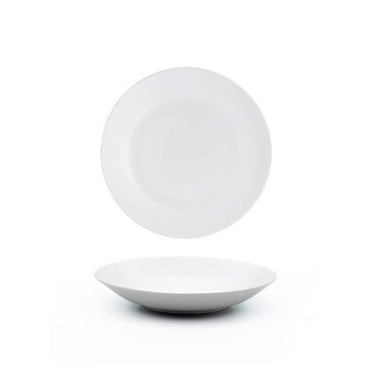 Furtino England Finesse 9.5"/24cm White Round Porcelain Coupe Plate 6/Case - thehorecastore