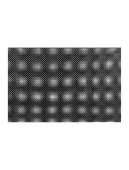 Stain Resistant Washable Placemat 45x30cm, Durable Non-Slip Heat Resistant PVC Table Mats Placemat for Dining Table,  Color Black, Pack of 6