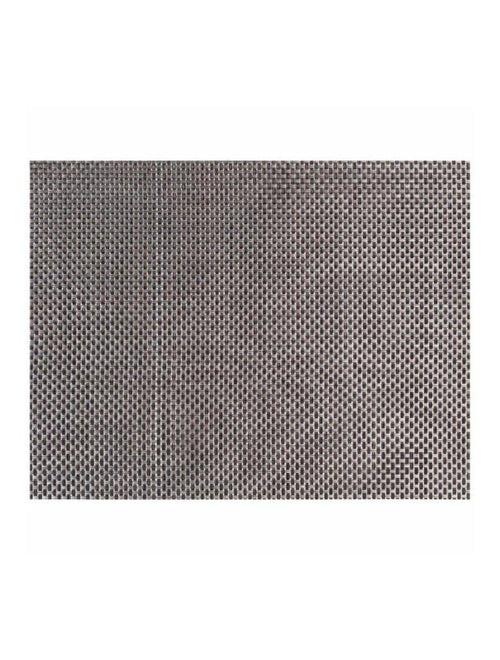 Stain Resistant Washable Placemat 45x30cm, Durable Non-Slip Heat Resistant PVC Table Mats Placemat for Dining Table,  Color Brown-Silver, Pack of 6