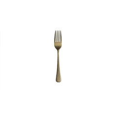 Furtino Hamford Dessert Fork Gold Matt 18/10 Stainless Steel Dessert Fork 4 mm, Pack of 6