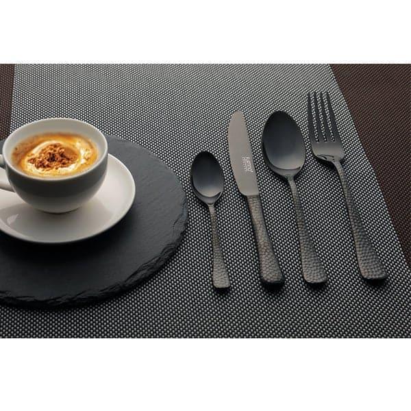 Furtino Hamford Table Spoon Black Mirror 18/10 Stainless Steel Table Spoon 4 mm, Pack of 12