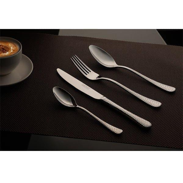 Furtino Hamford Dessert Fork Silver Mirror 18/10 Stainless Steel Dessert Fork 4 mm, Pack of 12