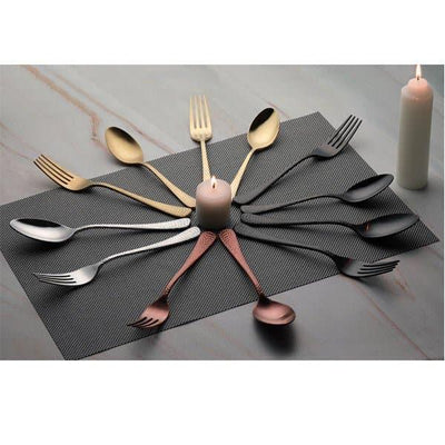 Furtino Hamford Dessert Fork Black Mirror 18/10 Stainless Steel Dessert Fork 4 mm, Pack of 12