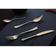 Furtino Hamford Desser Fork Gold Mirror 18/10 Stainless Steel Dessert Fork 4 mm, Pack of 6