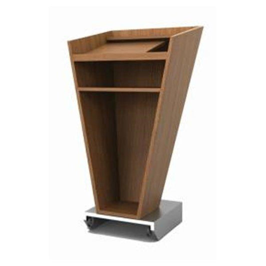 Spectrum Lectern L 55 x W 54 x H 115 cm, Powder Coating Metal Frame, MDF Laminated. Cable Organizer, 2 Work Surface - HorecaStore