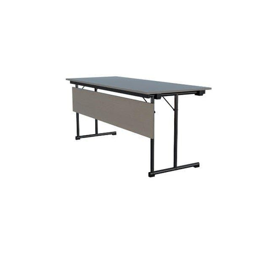 Ash Classroom Rectangle Table L 180 x W 60 x H 75 cm, MDF Laminated Table Tops With Black Metal Folding Legs.