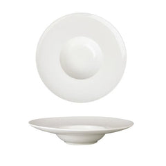 Furtino England Finesse 9.8"/25cm White Round Porcelain Coupe Deep Plate