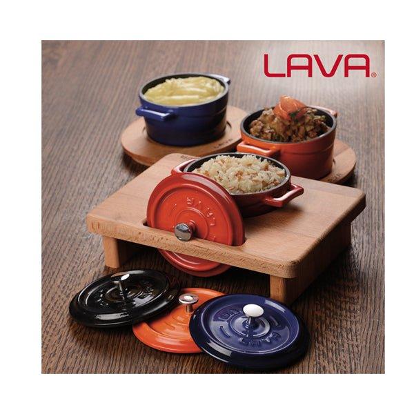 Lava Round Casserole Ø20 cm, 2.8 Litres, Enameled Cast Iron, Color Red - HorecaStore