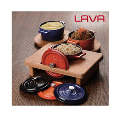 Lava Oval Casserole 7 Litres, L 38.5 x W 25.5 x H 15 cm, 7Litres, Enameled Cast Iron, Color Red