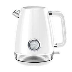 Roomwell Retro Stainless Steel / ABS Electric kettle 1.5 L, 1500 W, Cordless, Boil Dry Protection & Auto Shut-off, Strix UK Controller, Color White