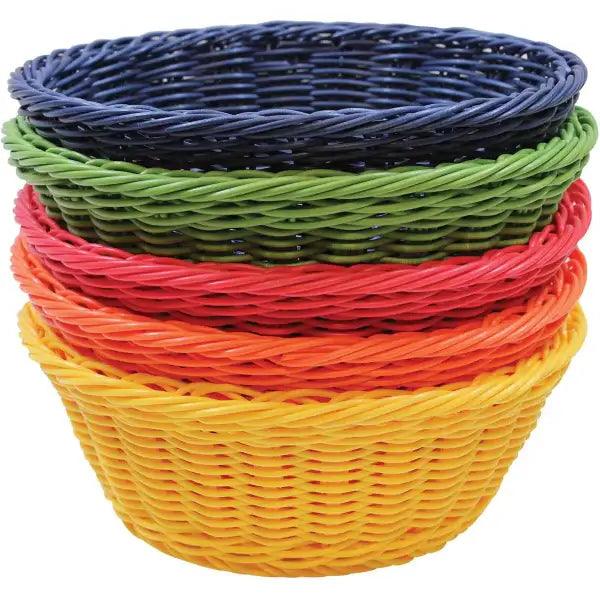 Tablecraft HM1175A Handwoven Baskets Ridal Color Assorted Collection 8.25" - HorecaStore